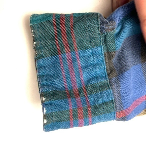 Ralph lauren blue label mens blue/green plaid button down cotton‎ shirt L - Picture 8 of 10